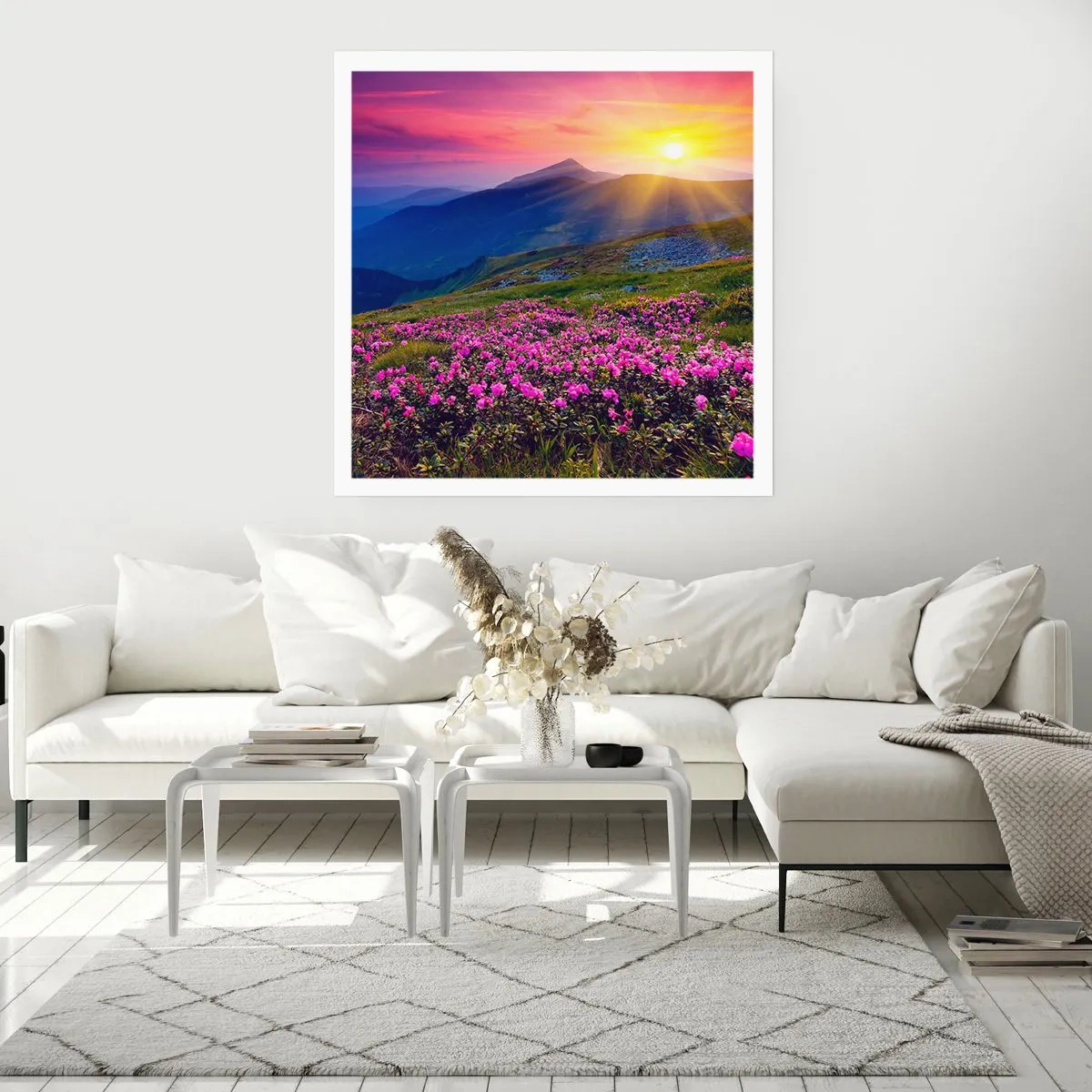 Poster - … Und drumherum duftet es nach Latschenkiefer und dem Duft von Kräutern - 30x30 cm