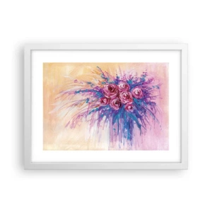 Poster in einem weißen Rahmen - Rosenbrunnen - 40x30 cm