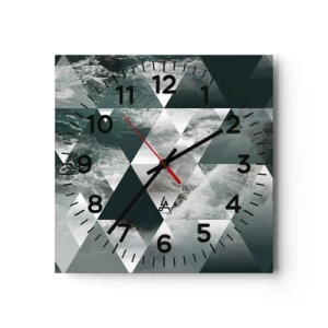 Wanduhr - Glasuhr - Kristallperspektive - 40x40 cm