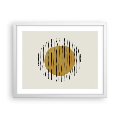Poster in einem weißen Rahmen - Abstraktion, die vor Hitze zittert - 50x40 cm