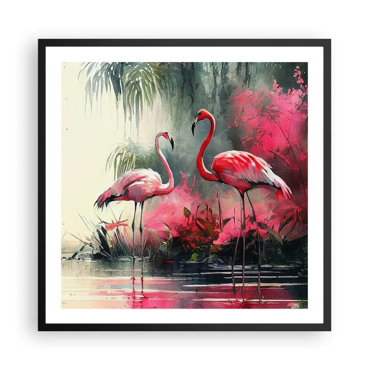 Poster in einem schwarzem Rahmen - Lektion in natürlicher Anmut - 60x60 cm