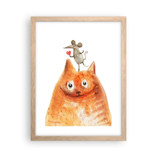 Poster in einem Rahmen aus heller Eiche - Paradoxien der Liebe - 30x40 cm