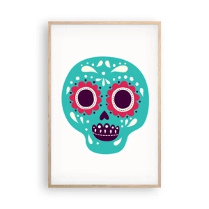 Poster in einem Rahmen aus heller Eiche - Das Leben – Spaß bis zum Tod - 61x91 cm