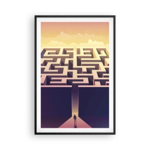 Poster in einem schwarzem Rahmen - Entscheidungszeit - 61x91 cm