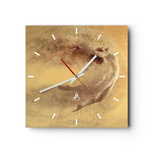 Wanduhr - Glasuhr - In tanzender Ekstase - 40x40 cm