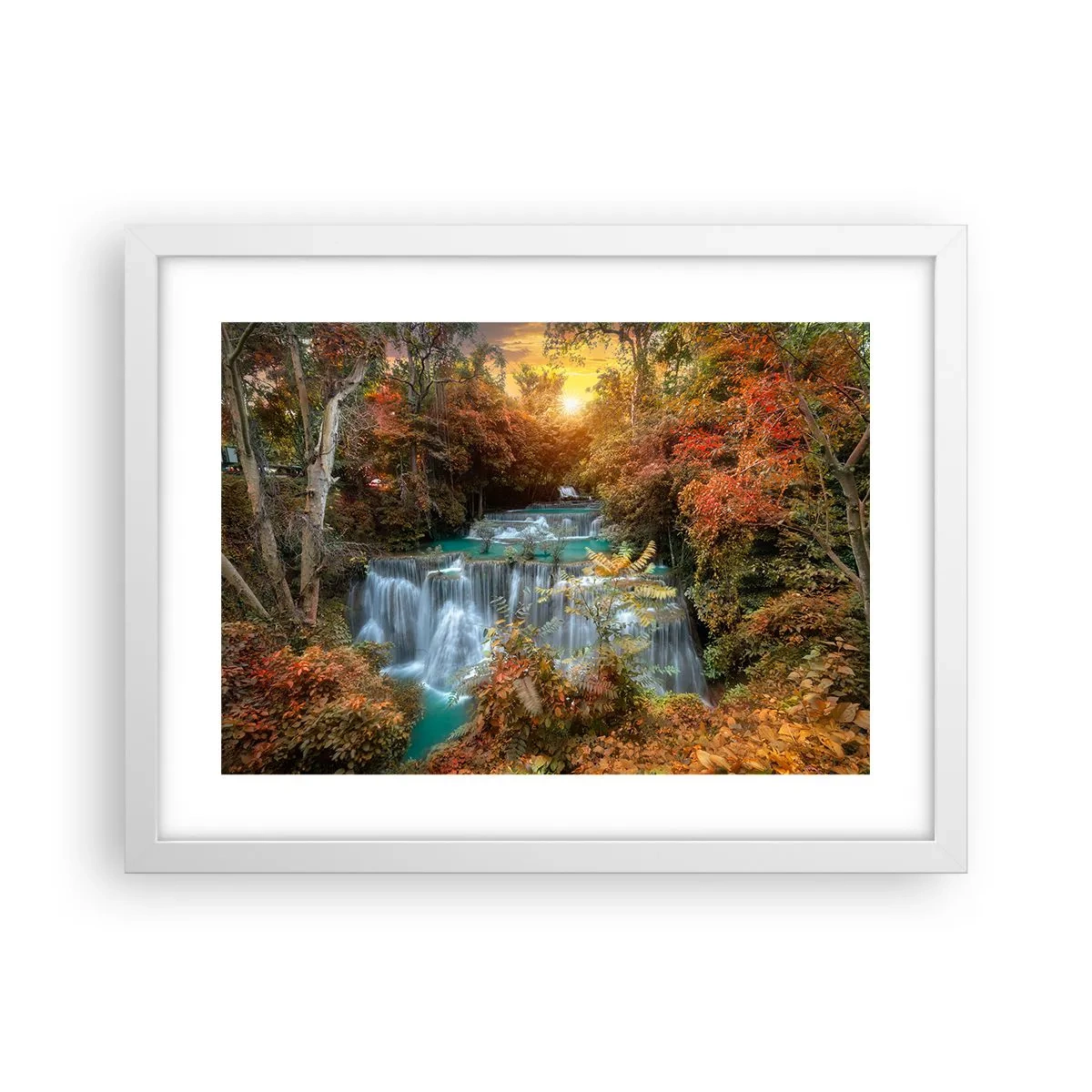 Poster in einem weißen Rahmen - Versteckter Schatz des Waldes - 40x30 cm