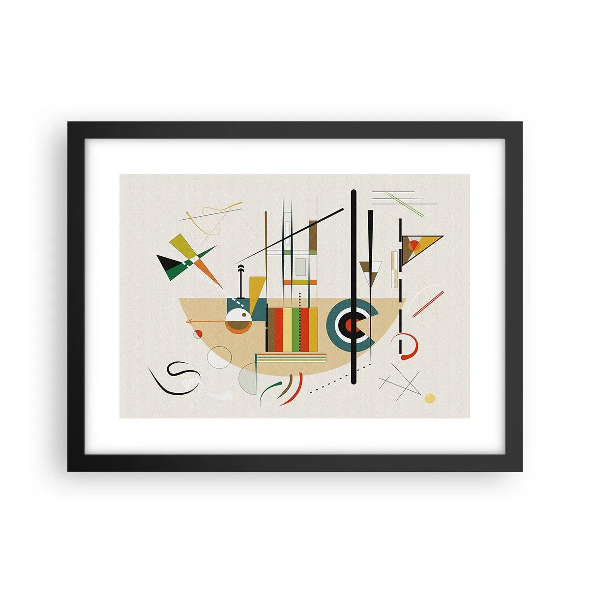 Poster in einem schwarzem Rahmen - Und die Welt lacht - 40x30 cm