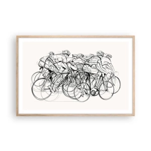 Poster in einem Rahmen aus heller Eiche - Gemeinsam als Team - 91x61 cm