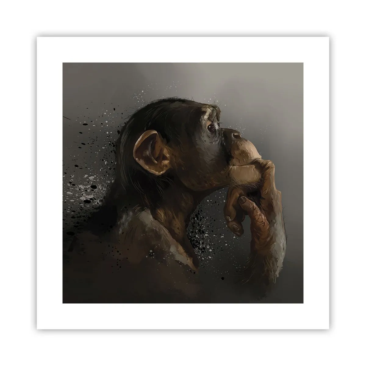 Poster - Sicherlich ein Denker - 40x40 cm