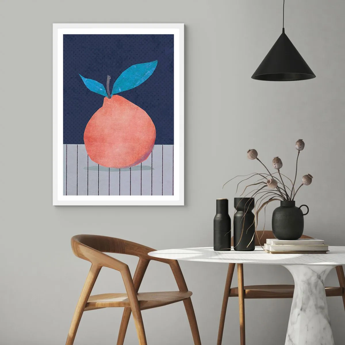 Poster in einem weißen Rahmen - Konvexität und Ebene - 40x50 cm