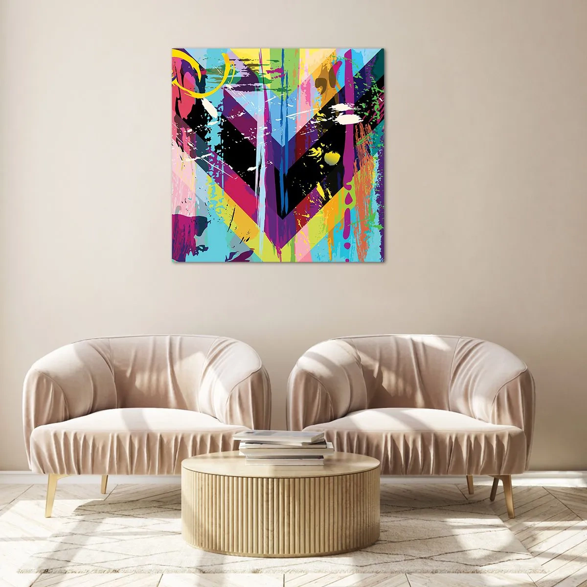 Glasbild - Bild auf glas - Von oben nach unten - 70x70 cm