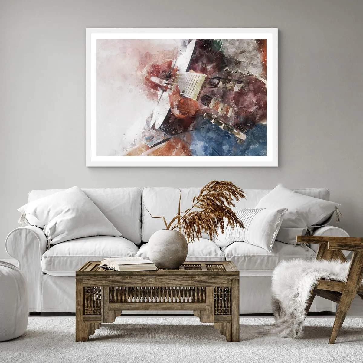 Poster in einem weißen Rahmen - Und was halten Sie davon? - 60x60 cm