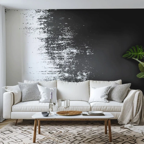 Fototapete Premium Canvas - Und der Gewinner ist ... - Abstraktion, Stück, Schwarz und weiß - 200x140 cm