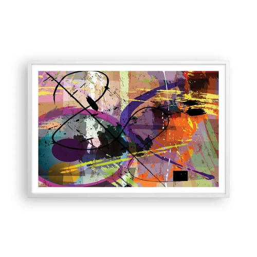 Poster in einem weißen Rahmen - Du kannst geradeaus oder umhergehen - 91x61 cm