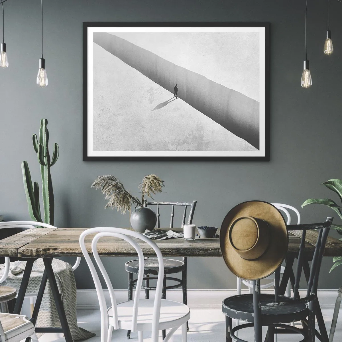 Poster in einem schwarzem Rahmen - Klares Ziel - 91x61 cm