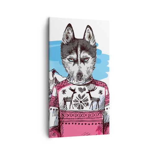 Bild auf Leinwand - Leinwandbild - Ein Wolf in Schafwolle - 45x80 cm