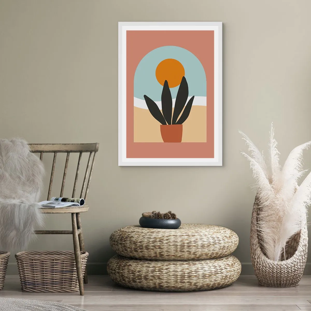 Poster in einem weißen Rahmen - Kleine Freuden - 50x70 cm