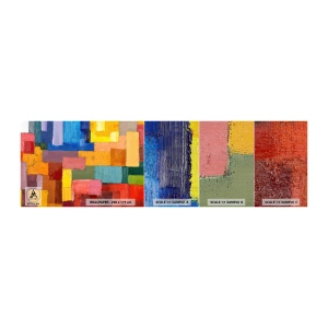 Fototapeten Muster Premium Canvas - Jeder ist anders, alle bunt - Abstraktion, Stück, Modernes Muster - 100x30 cm