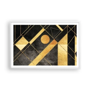 Poster in einem weißen Rahmen - Die Sonne der Wüste - 91x61 cm