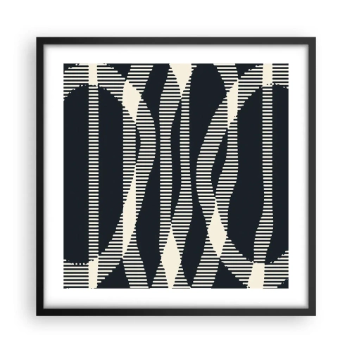 Poster in einem schwarzem Rahmen - Ein Versuch, die Dunkelheit zu durchbrechen - 50x50 cm