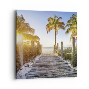 Bild auf Leinwand - Leinwandbild - Direkt ins Paradies - 30x30 cm