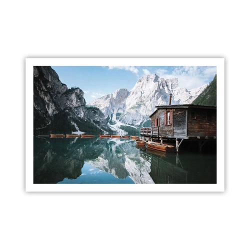 Poster - Kristallklarer Bergmorgen - 91x61 cm