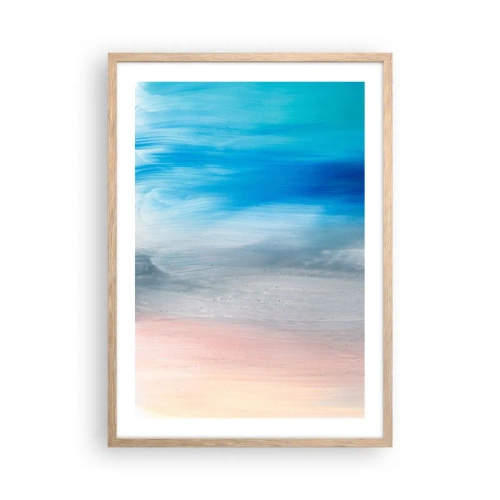 Poster in einem Rahmen aus heller Eiche - Elemente: Luft - 50x70 cm