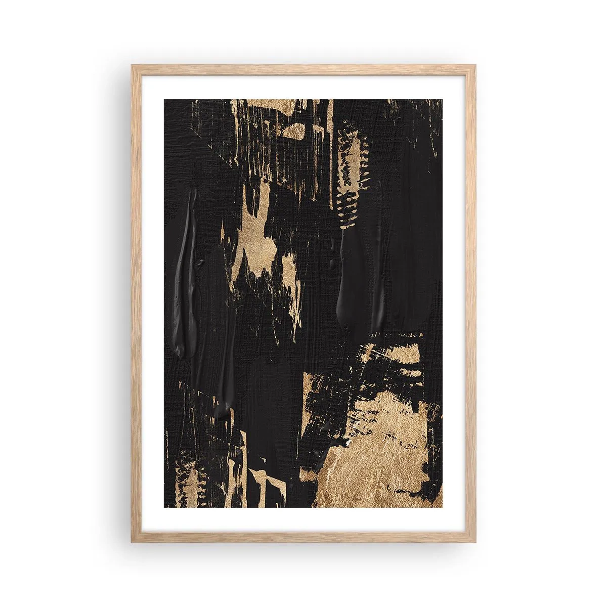 Poster in einem Rahmen aus heller Eiche - Spur einer Berührung - 50x70 cm