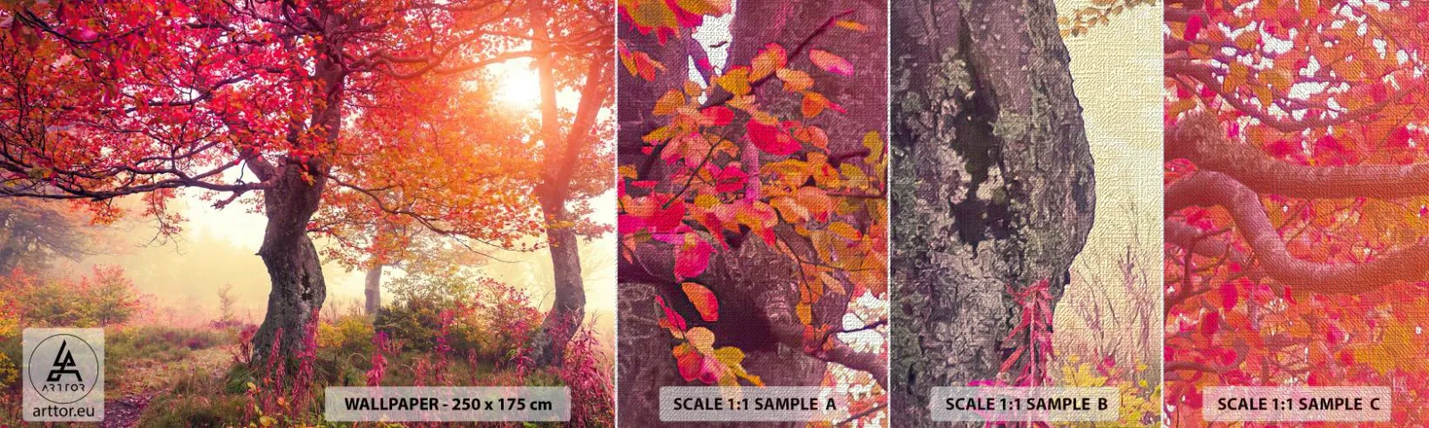 Fototapeten Muster Premium Canvas - Blühende Raserei - Landschaft, Park, Blumen - 100x30 cm