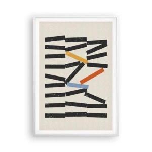 Poster in einem weißen Rahmen - Domino – Komposition - 70x100 cm