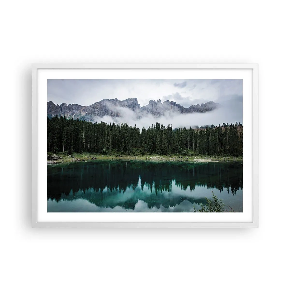 Poster in einem weißen Rahmen - Leise, leise, lass uns das Trinkwasser nicht wecken ... - 70x50 cm