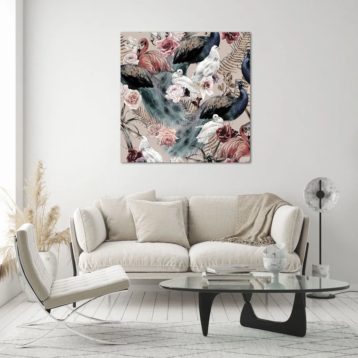 Glasbild - Bild auf glas - Im Schlossgarten - 50x50 cm