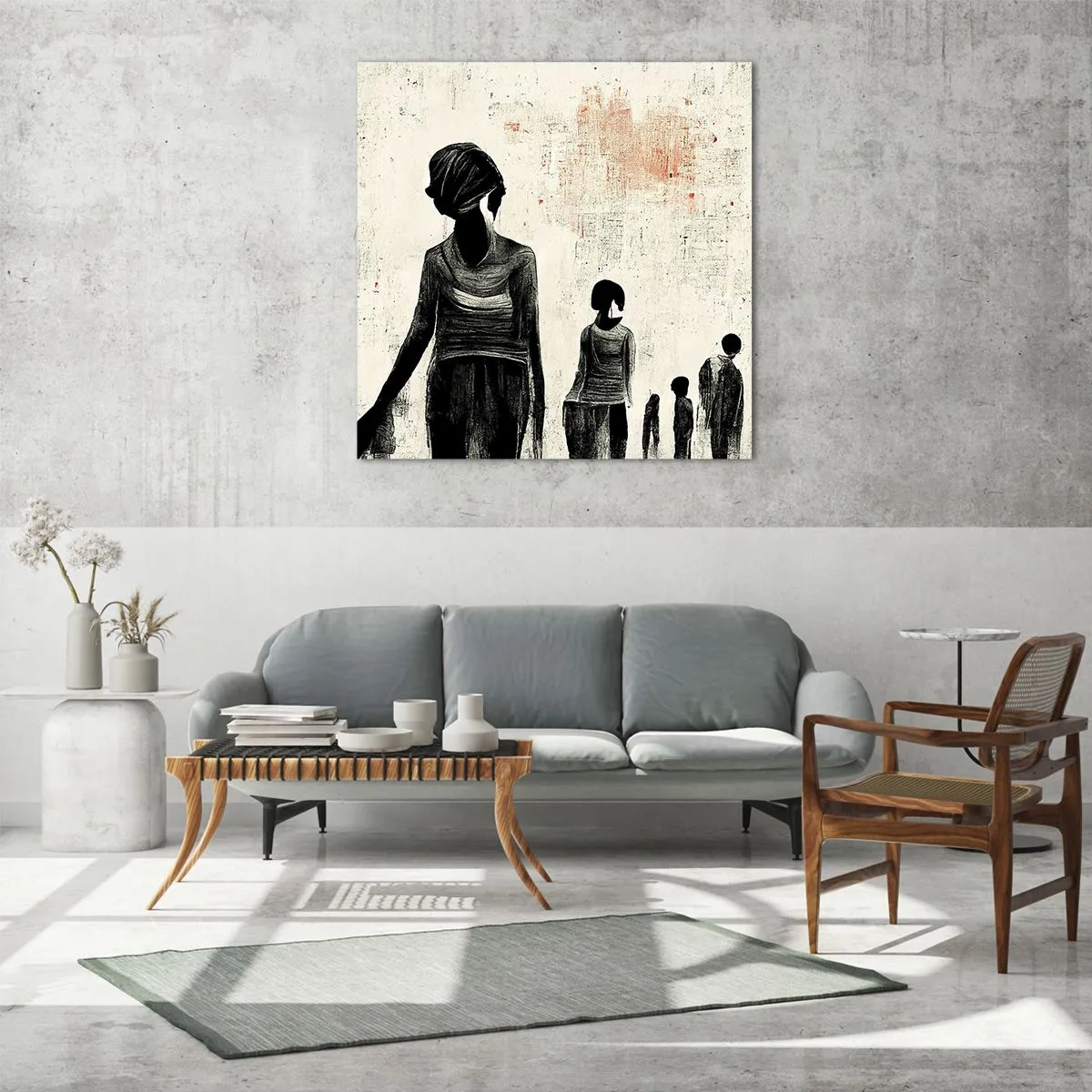 Glasbild - Bild auf glas - Gegen die Einsamkeit - 50x50 cm