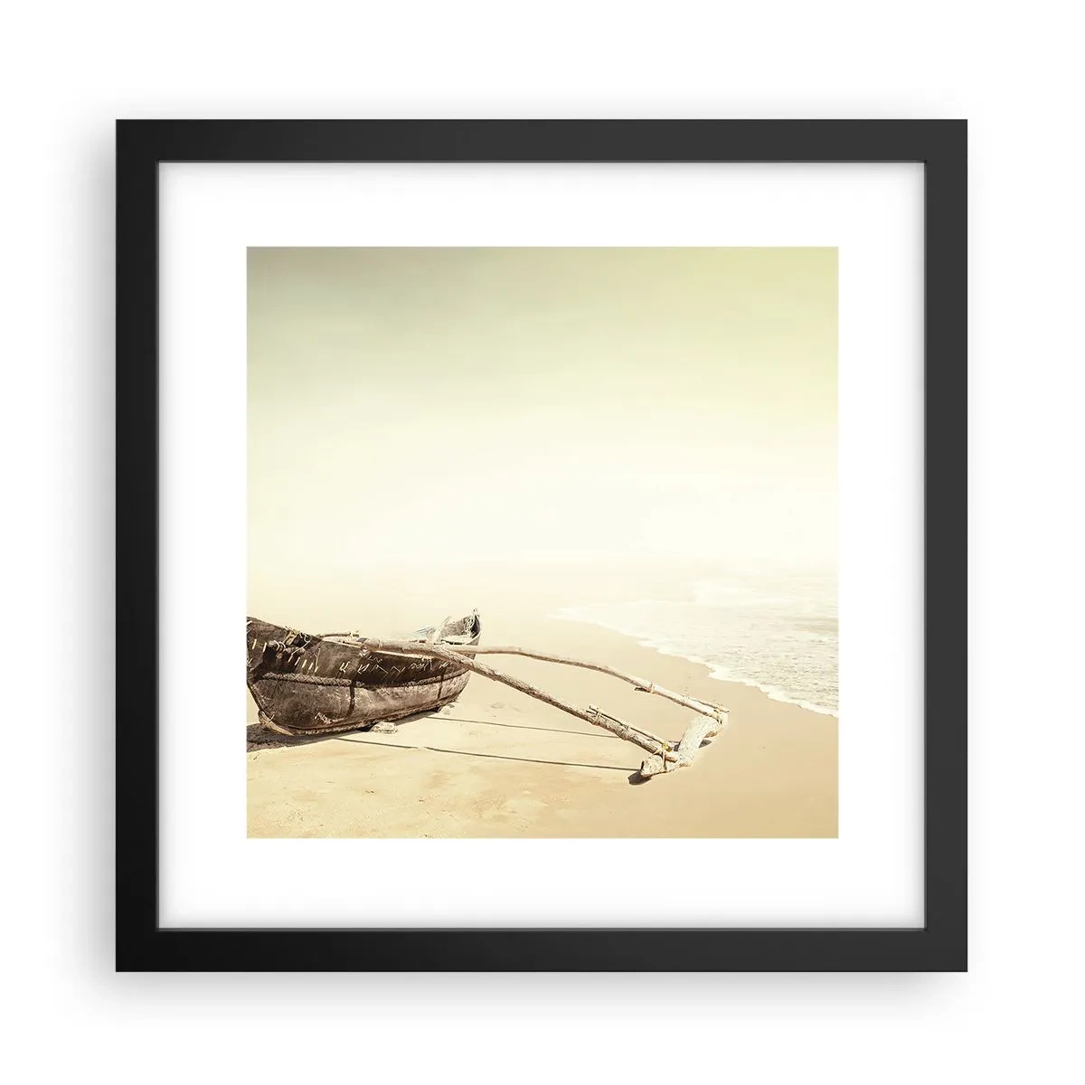 Poster in einem schwarzem Rahmen - Erinnerung an die Südsee - 30x30 cm