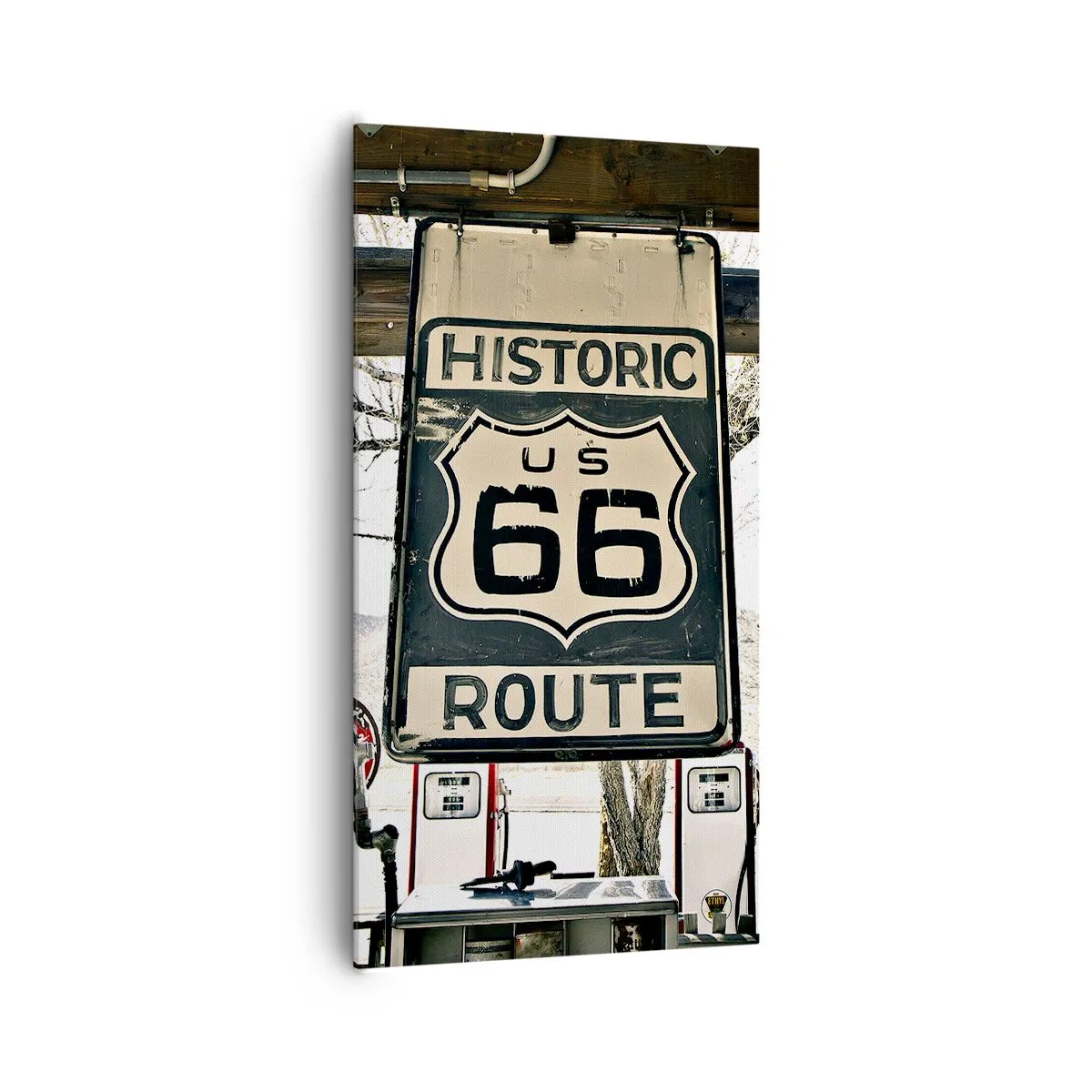 Bild auf Leinwand - Leinwandbild - Amerikanische Retro-Reise - 65x120 cm