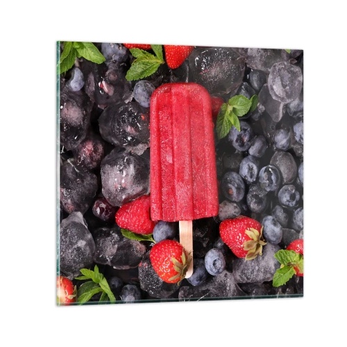 Glasbild - Bild auf glas - So schmeckt der heiße Sommer - 30x30 cm