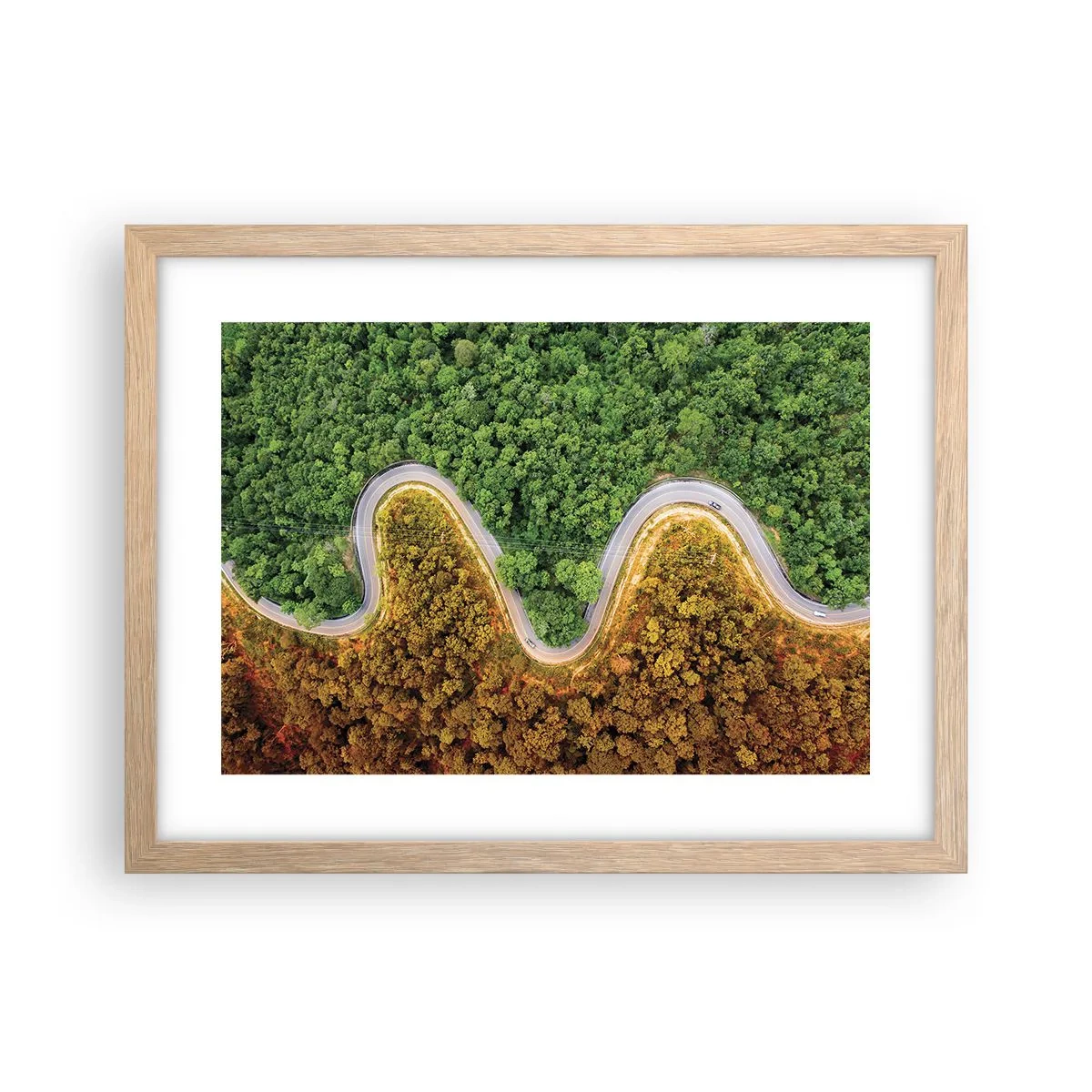 Poster in einem Rahmen aus heller Eiche - Grenzen und Durchbrüche - 40x30 cm