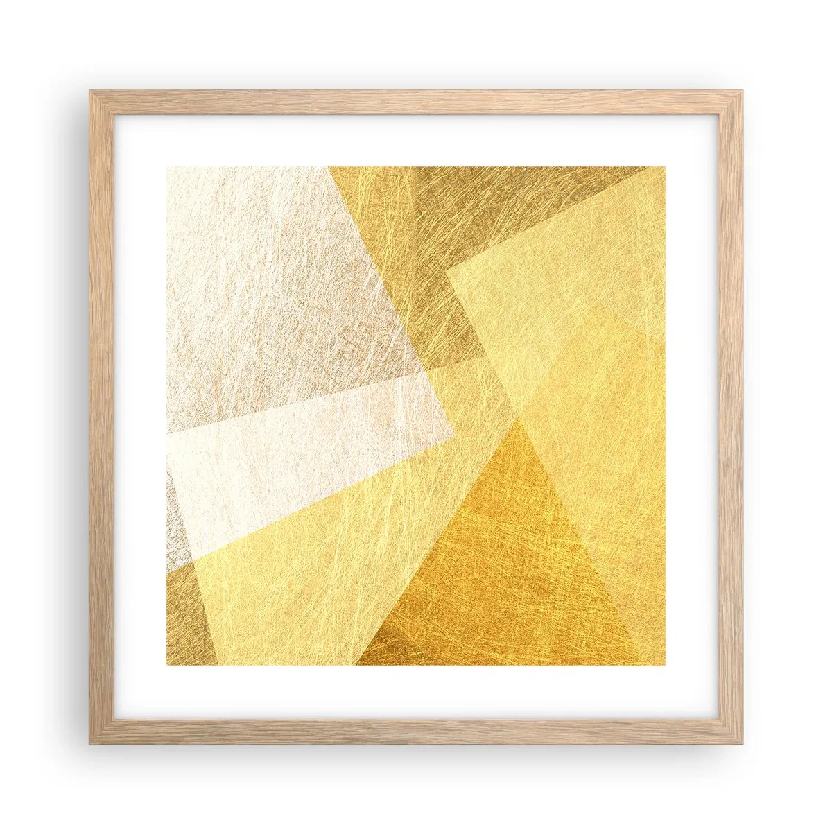 Poster in einem Rahmen aus heller Eiche - Geometriewetter - 40x40 cm