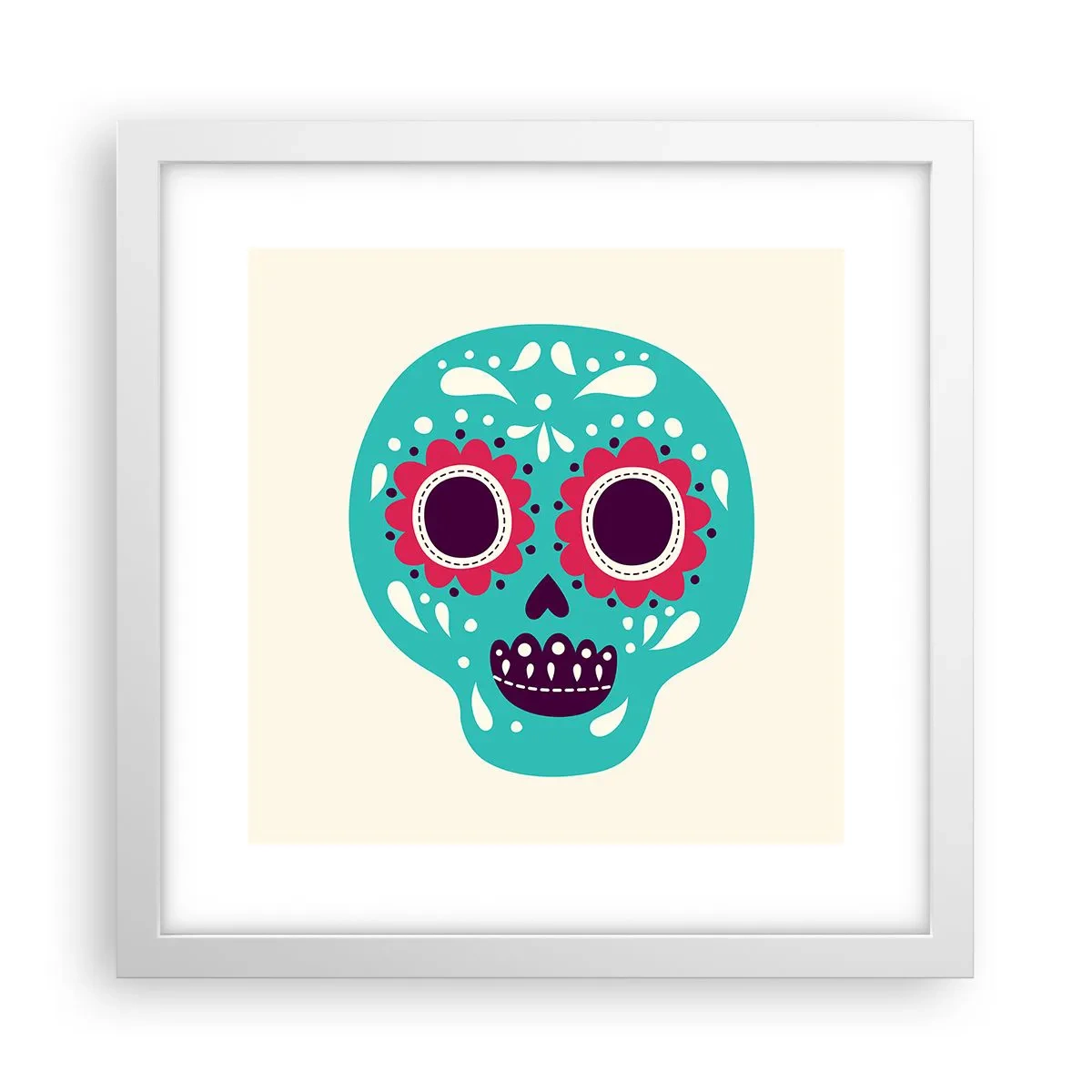 Poster in einem weißen Rahmen - Das Leben – Spaß bis zum Tod - 30x30 cm