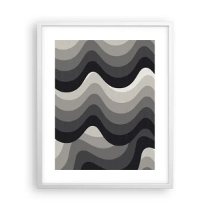 Poster in einem weißen Rahmen - Eine Welle nach der anderen - 40x50 cm