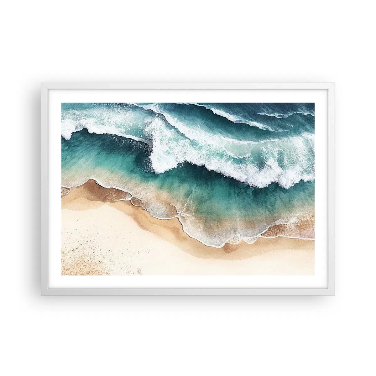 Poster in einem weißen Rahmen - Das ewige Treffen - 70x50 cm