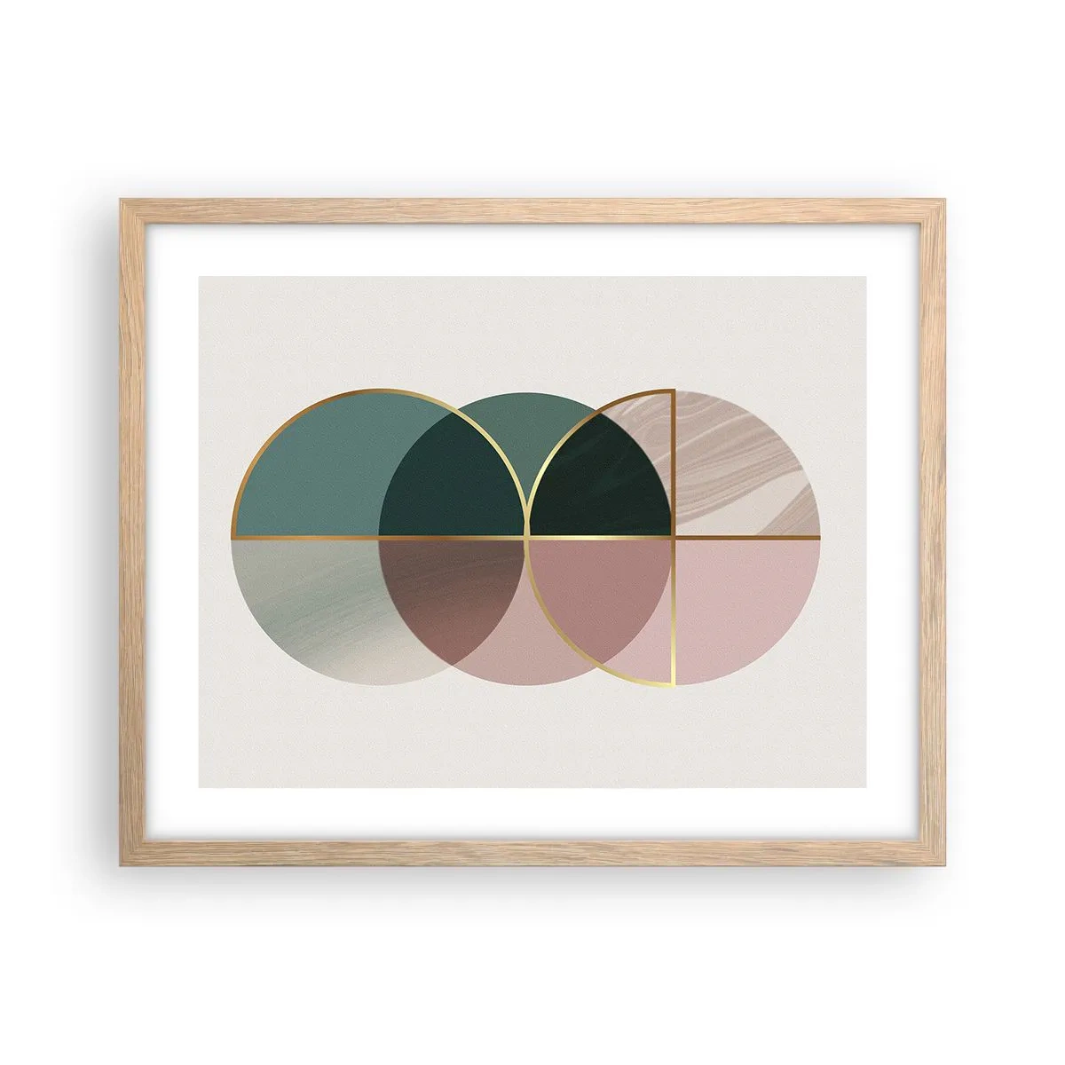 Poster in einem Rahmen aus heller Eiche - Ein Rad hinter dem anderen… - 50x40 cm