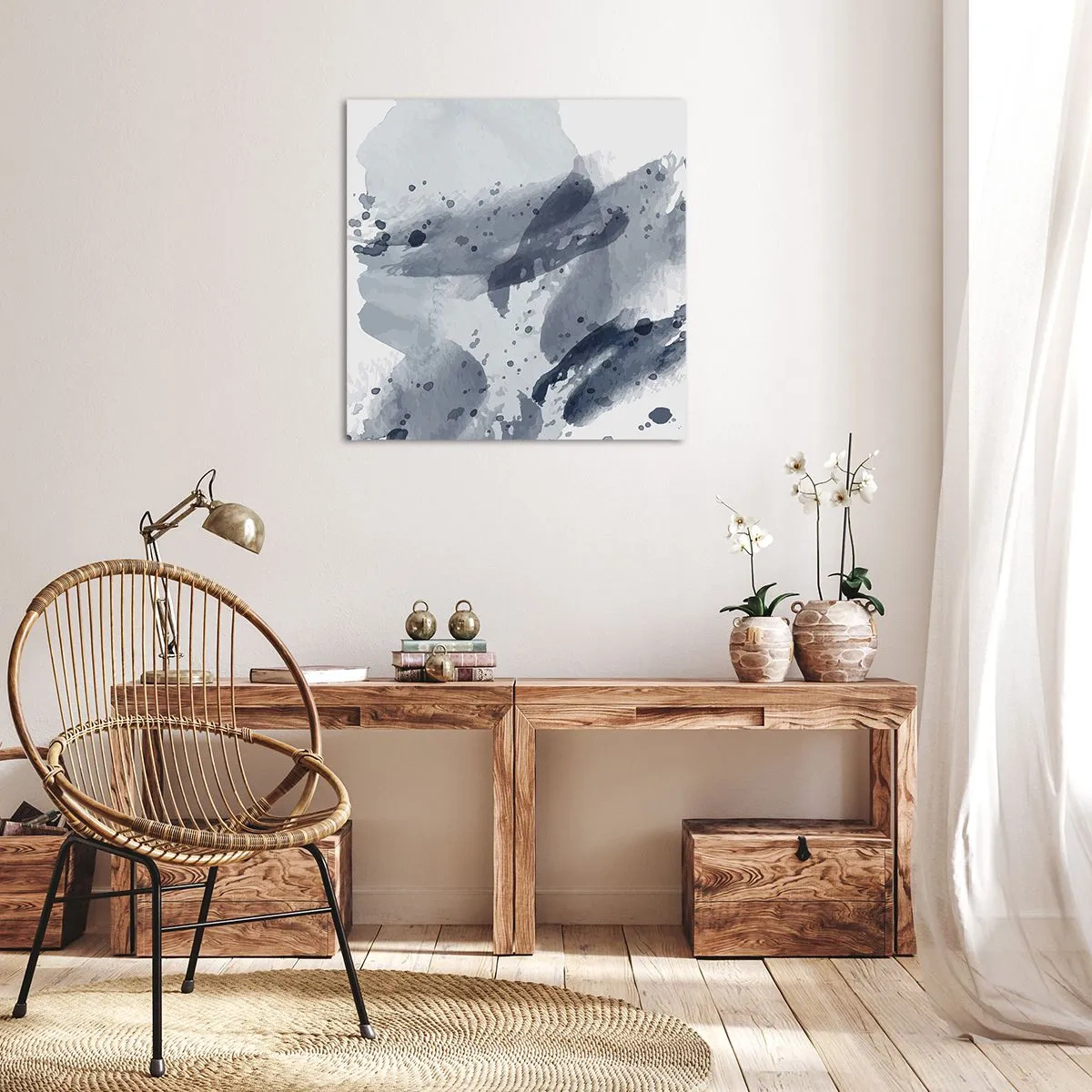 Bild auf Leinwand - Leinwandbild - Eine Studie über die Natur des Wassers - 70x70 cm