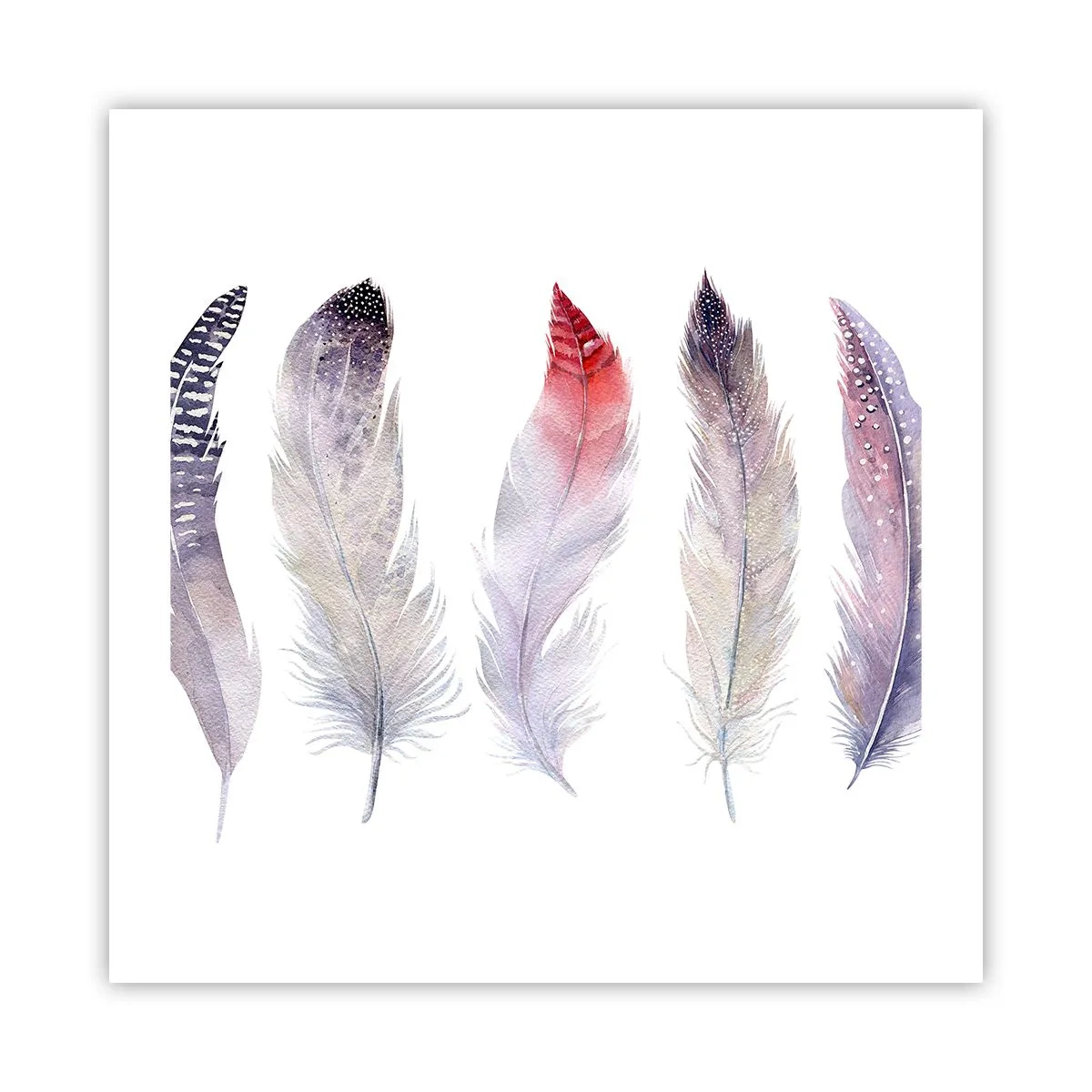 Poster - Zart wie mehrfarbiger Nebel - 50x50 cm