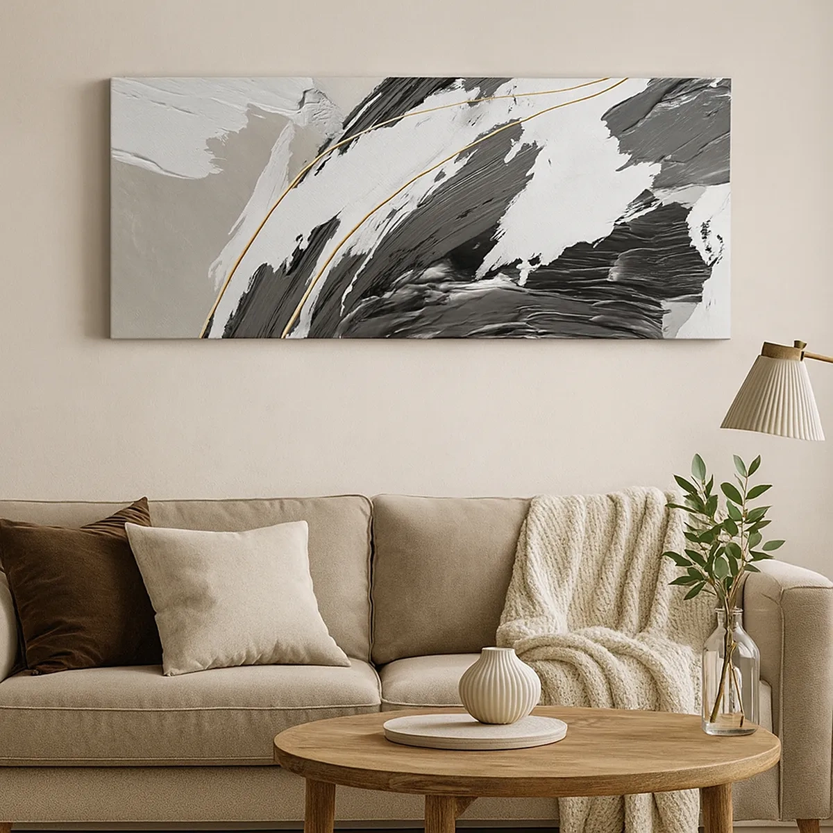 Bild auf Leinwand - Leinwandbild - Abstraktion in großem Stil - 30x30 cm