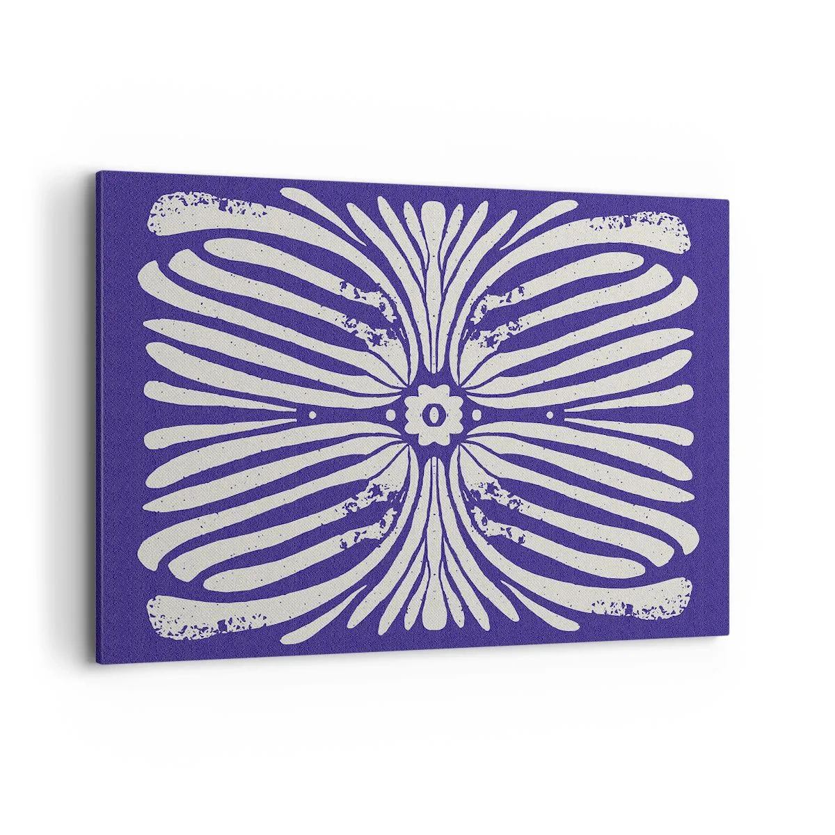 Bild auf Leinwand - Leinwandbild - Ethno-Muster in Lila- und Weißtönen - 120x80cm - Ethnische Inspirationen - Moderne Wanddekoration für Wohnzimmer und Schlafzimmer ARTTOR