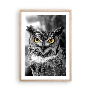 Poster in einem Rahmen aus heller Eiche - Nichts wird sich verstecken - 50x70 cm