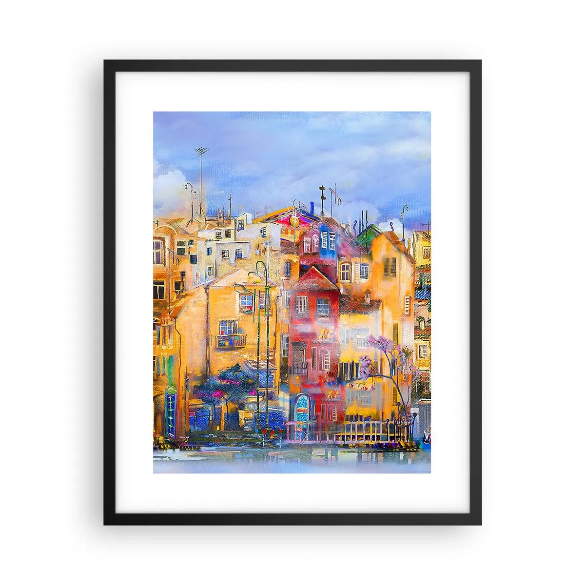 Poster in einem schwarzem Rahmen - Wir sind zusammen - 40x50 cm