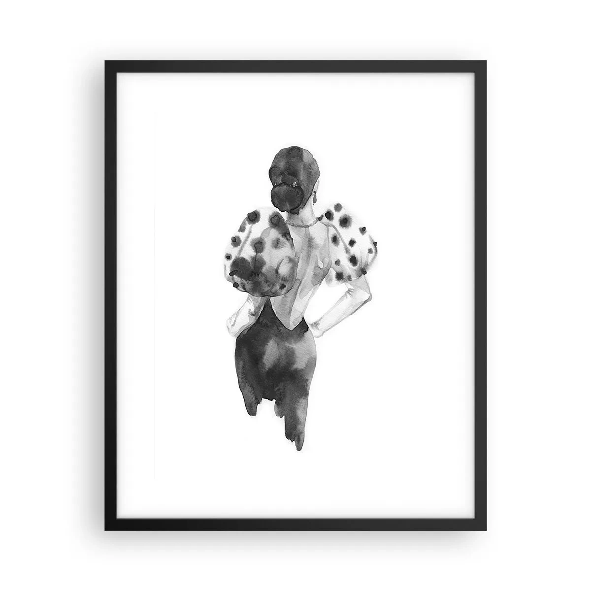 Poster in einem schwarzem Rahmen - Sie ging direkt vorbei - 40x50 cm