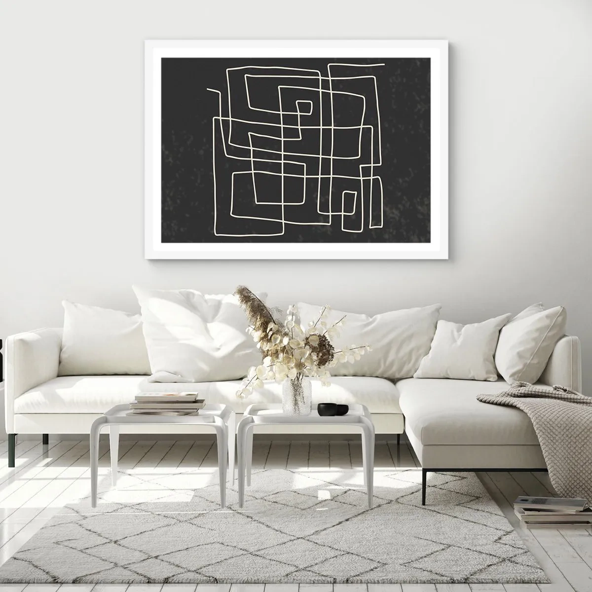 Poster in einem weißen Rahmen - Nicht so einfach - 70x50 cm